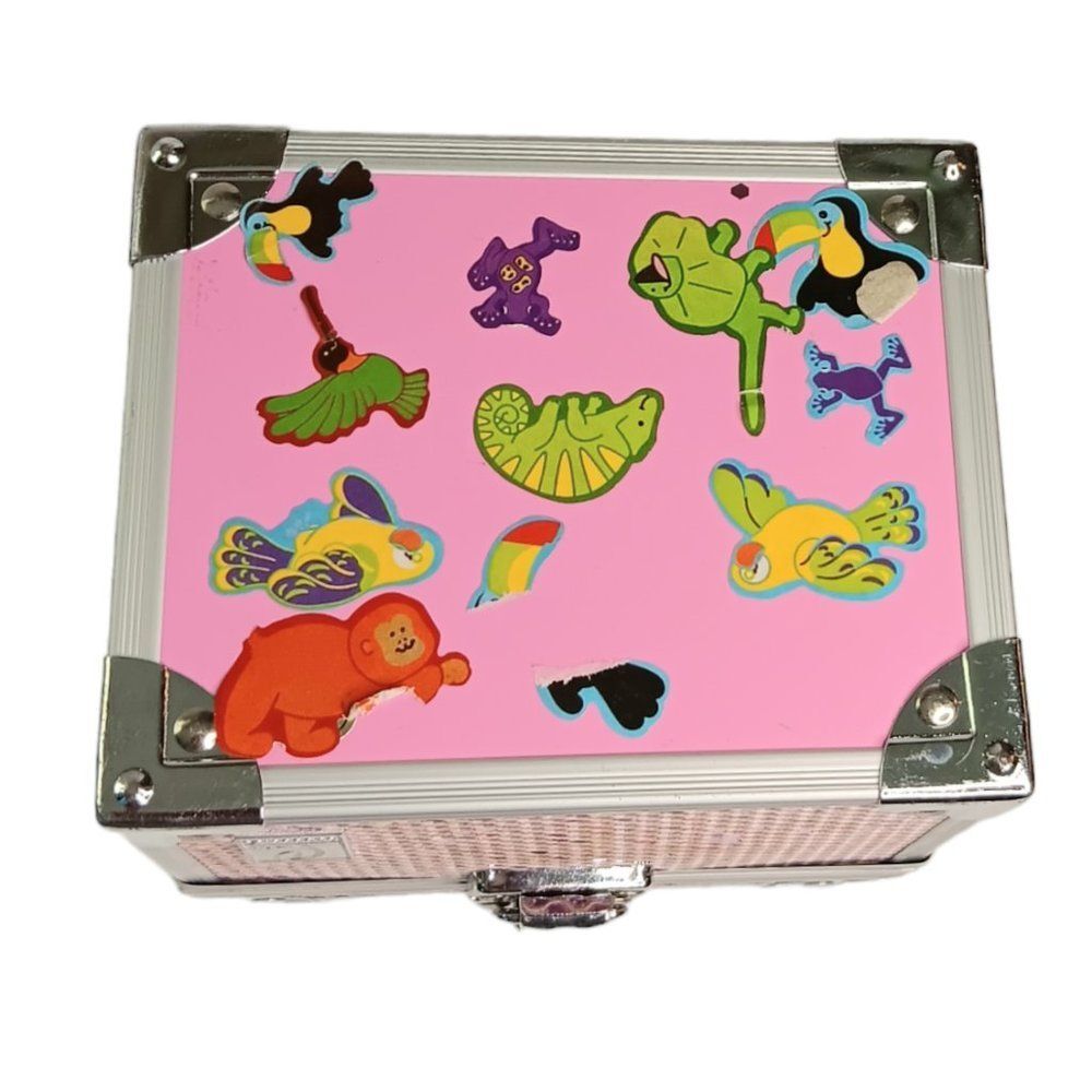 Caboodles Pink Sequin Mini Makeup Case Organizer 2012 Approximately 5" x 5" - Picture 10 of 11